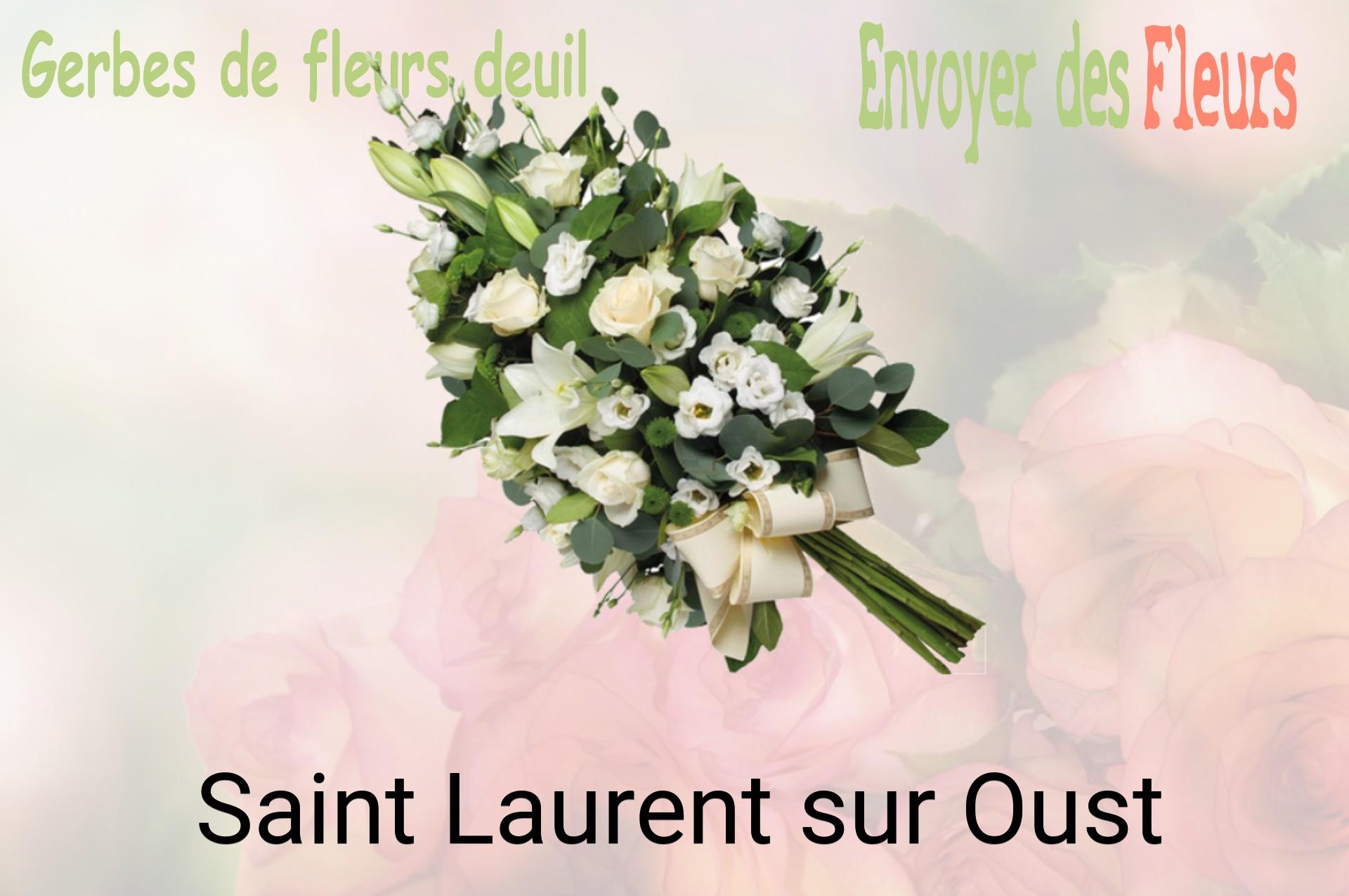 Gerbe de fleurs de deuil livrée à Saint-Laurent-sur-Oust